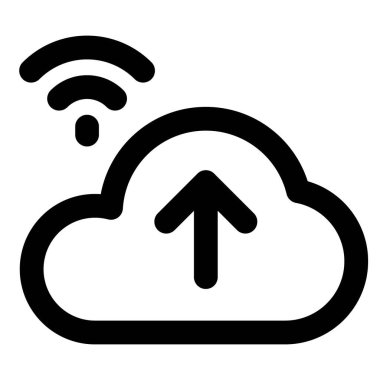 Bulut deposundan veri kablosuz olarak yükleniyor.