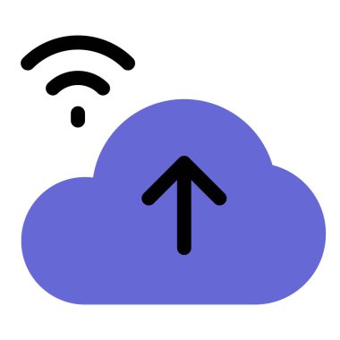 Bulut deposundan veri kablosuz olarak yükleniyor.