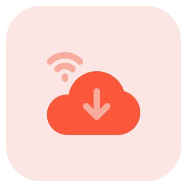 Kablosuz bulut deposundan bilgi indiriliyor .