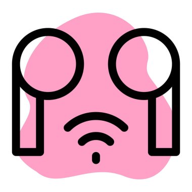 Bluetooth 'a bağlı kablosuz kulaklıklar.