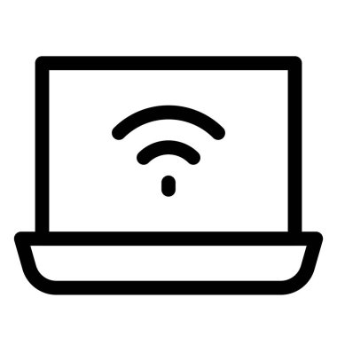 İnternet erişimi olan katlanabilir dizüstü bilgisayar.