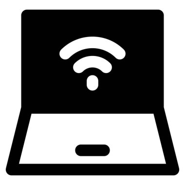 Kablosuz ağlı taşınabilir dizüstü bilgisayar.