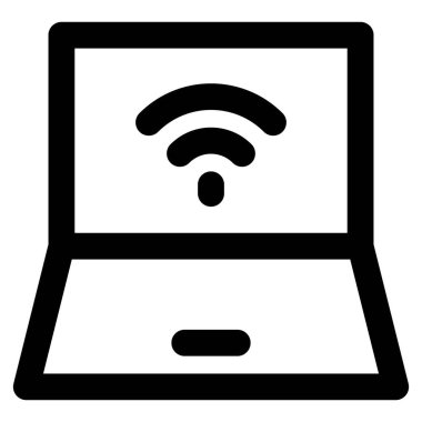 Kablosuz ağlı taşınabilir dizüstü bilgisayar.