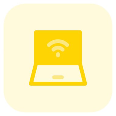 Kablosuz ağlı taşınabilir dizüstü bilgisayar.