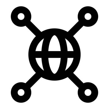 Küresel ölçekte birbirine bağlı çeşitli ağlar.