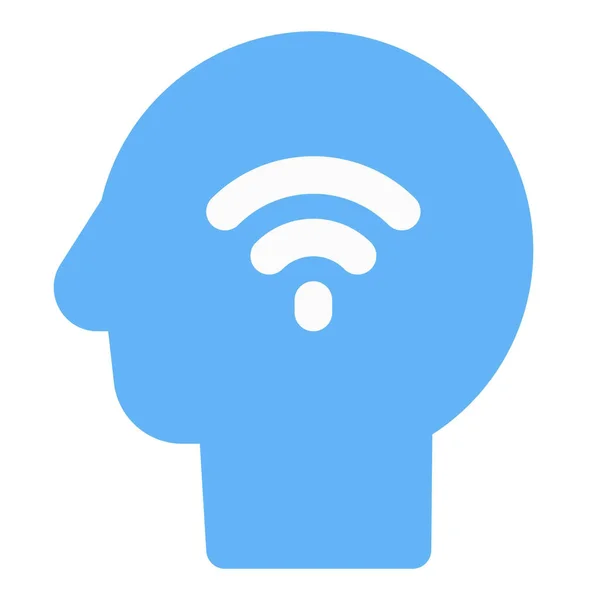 Wifi Verbunden Mit Automatisierter Künstlicher Intelligenz — Stockvektor