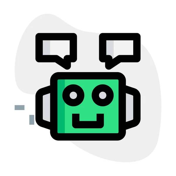 Chatbot Používaný Pro Zpracování Virtuálních Služeb — Stockový vektor