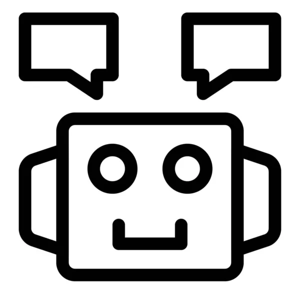 Chatbot Używany Obsługi Usług Wirtualnych — Wektor stockowy