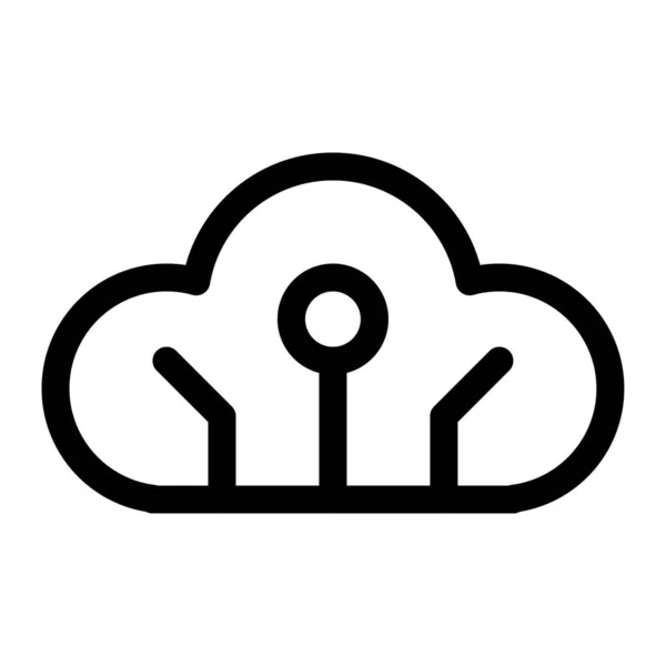 Cloud Una Struttura Archiviazione Dati Virtuali — Vettoriale Stock