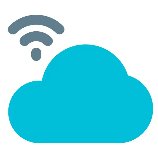 stock vector Data loss prevented with wireless cloud storage.