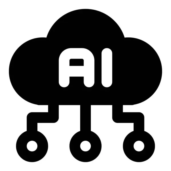 人工智能云存储有助于实现复杂任务的自动化 — 图库矢量图片