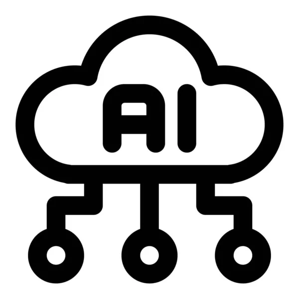 人工智能云存储有助于实现复杂任务的自动化 — 图库矢量图片