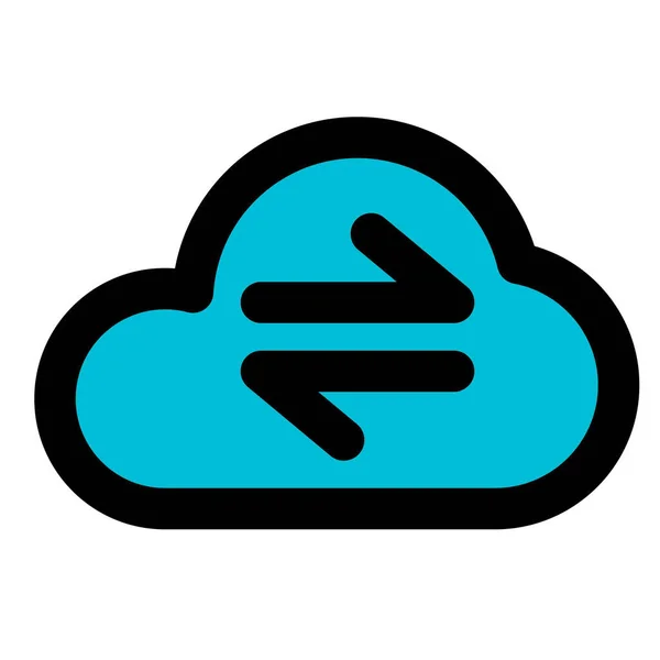 Facile Transférer Des Données Stockage Cloud — Image vectorielle