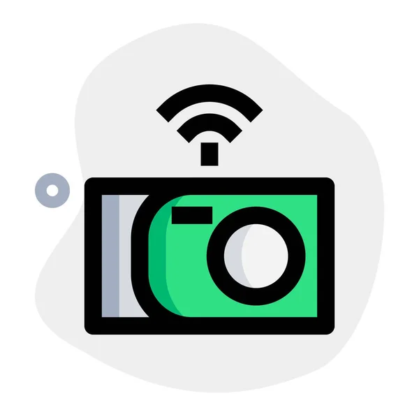 Yüksek Çözünürlüklü Fotoğraflar Için Kablosuz Dijital Kamera — Stok Vektör