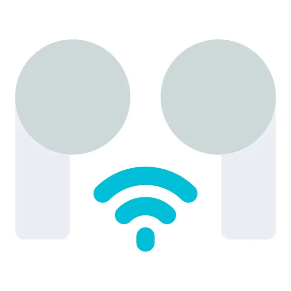Écouteurs Sans Fil Connectés Bluetooth — Image vectorielle