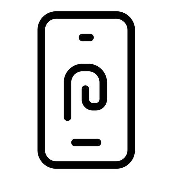 Smartphone Nutzt Fingerabdruck Als Passwort — Stockvektor