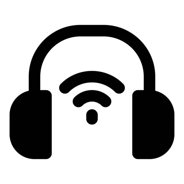 Fone Ouvido Habilitado Para Bluetooth Para Desfrutar Música — Vetor de Stock