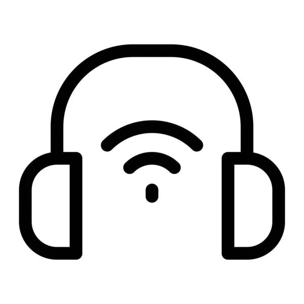 Cuffie Bluetooth Godersi Musica — Vettoriale Stock