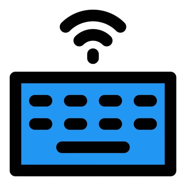 Πληκτρολόγιο Bluetooth Κατάλληλο Για Πληκτρολόγηση — Διανυσματικό Αρχείο