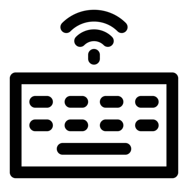 Bluetooth Toetsenbord Handig Typen — Stockvector
