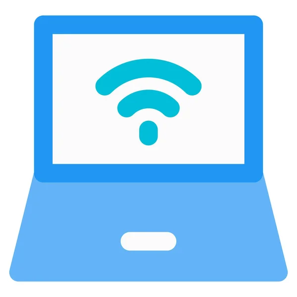 Laptop Portabil Rețea Wireless — Vector de stoc