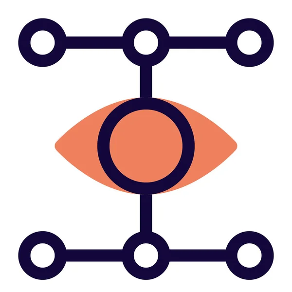 Surveillance Des Différentes Connexions Réseau — Image vectorielle