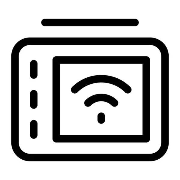 Tablette Portable Fonctionnant Sur Réseau Sans Fil — Image vectorielle