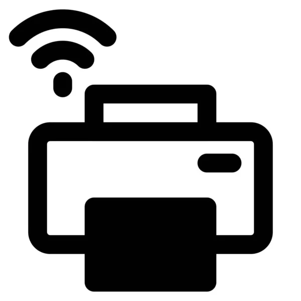 Fonctions Imprimante Électronique Connexion Wifi — Image vectorielle