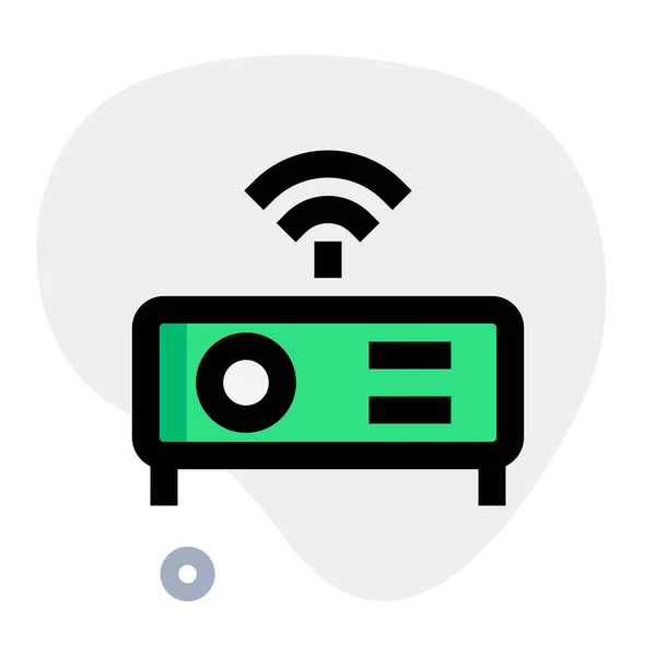 Wifi Habilitado Projetor Usado Para Streaming Vídeos — Vetor de Stock