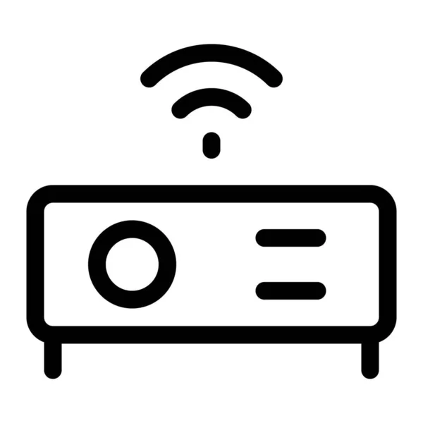 Projektor Wifi Používaný Pro Streamování Videí — Stockový vektor