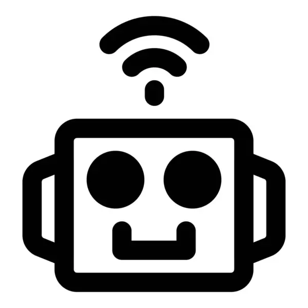 Fonctionnement Robotique Utilisant Réseau Sans Fil — Image vectorielle