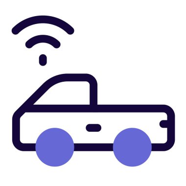 Kablosuz ve otomatik teknolojiye sahip akıllı bir araba.