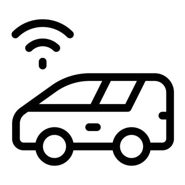 Kablosuz ağ ve yakıt verimliliği olan akıllı bir araba.