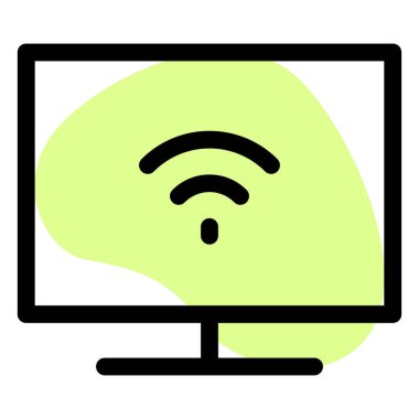 Kablosuz bağlantısı olan oturma odası televizyonu