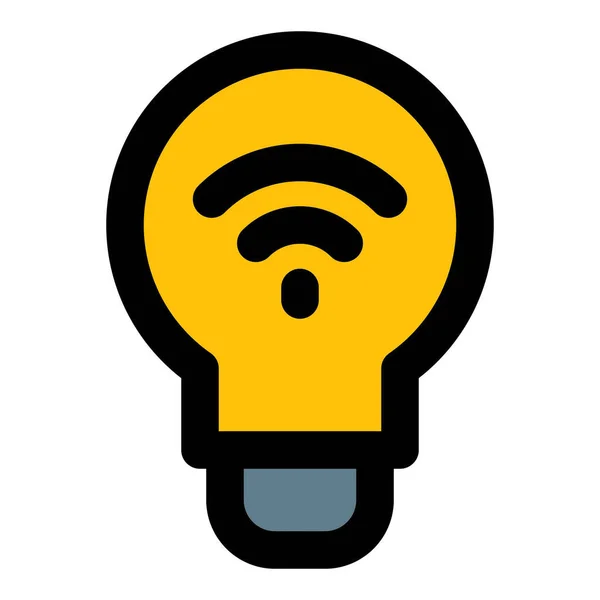 Ampoule Intelligente Contrôlée Par Application Mobile — Image vectorielle