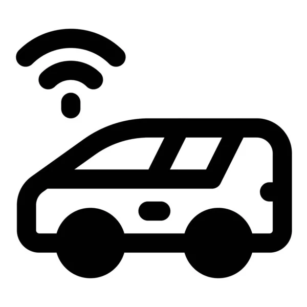 Smart Car Wifi Fuel Efficiency — Stock Vector
