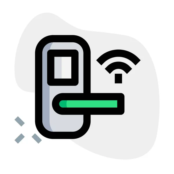Serratura Elettronica Che Funziona Tramite Connessione Wifi — Vettoriale Stock