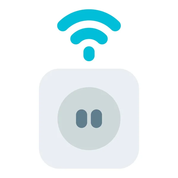 Smart Outlet Une Prise Wifi Équipée Connectivité — Image vectorielle