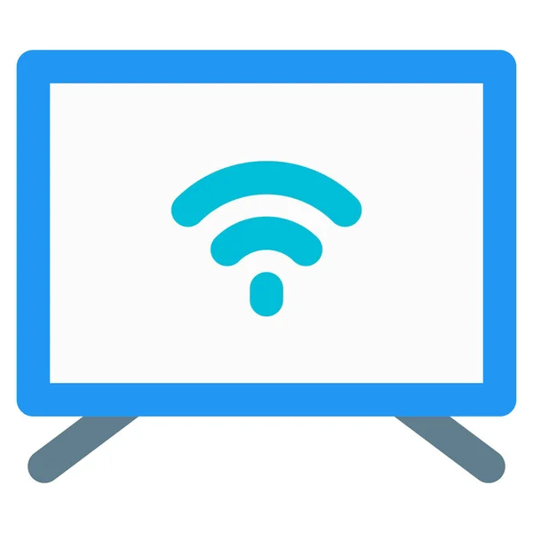 Inteligentní Televize Wifi Připojení Pro Streaming — Stockový vektor