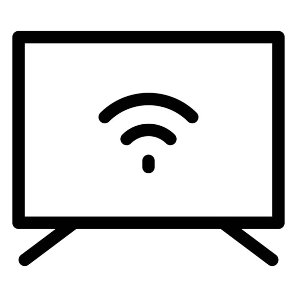 Bağlantısı Olan Akıllı Televizyon — Stok Vektör