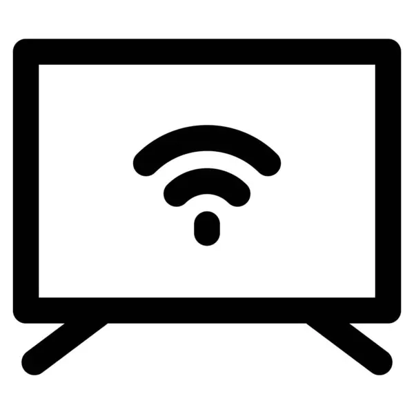 Bağlantısı Olan Akıllı Televizyon — Stok Vektör