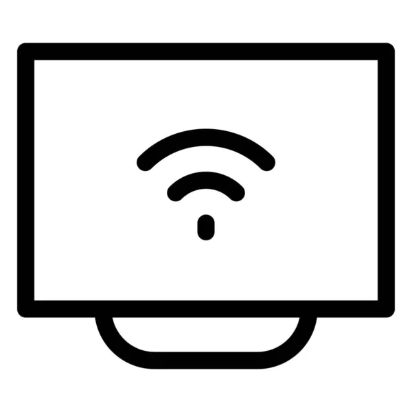 Smart Uitgerust Met Wifi Voor Online Streaming — Stockvector