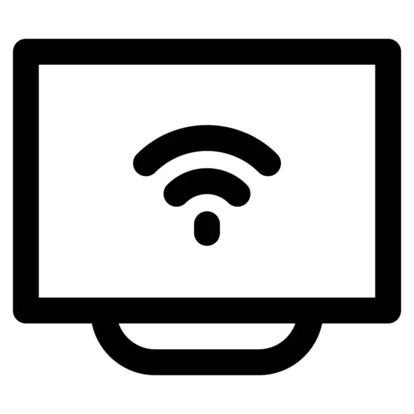 Smart Équipé Wifi Pour Streaming Ligne — Image vectorielle