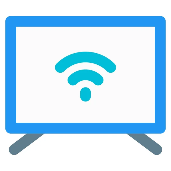 Smart Dengan Streaming Melalui Koneksi Internet - Stok Vektor