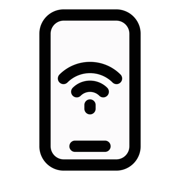 Smartphone Équipé Une Connectivité Réseau Sans Fil — Image vectorielle