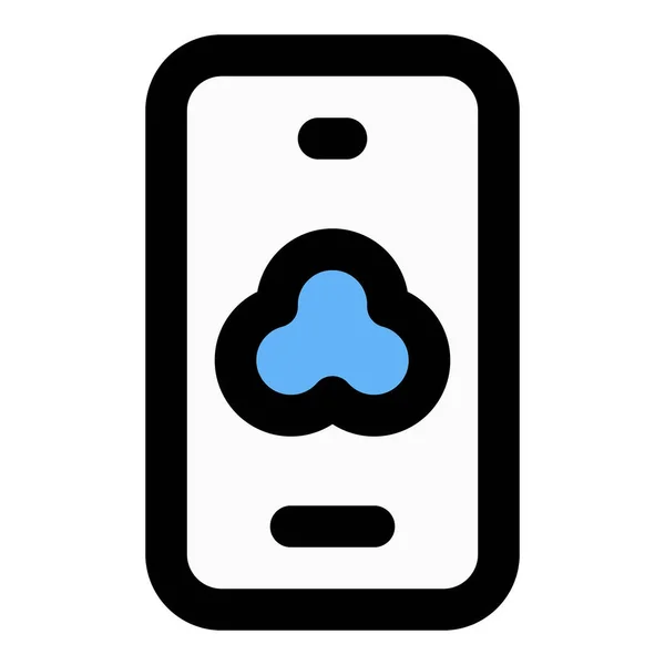 Smartphone Inbuild Cloud Storage — Stock Vector