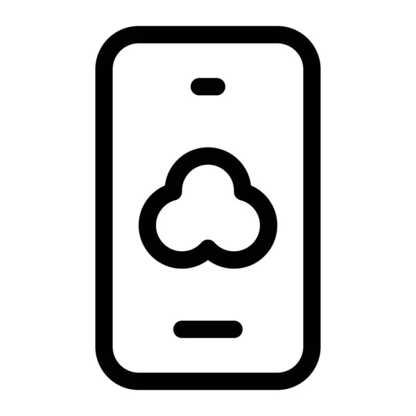 Встроенный Смартфон Облачным Хранилищем — стоковый вектор