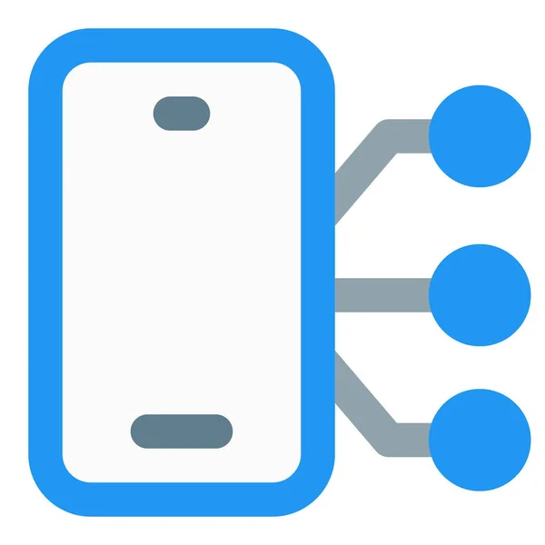 Flera Nätverks Tillgänglighet Smartphone — Stock vektor