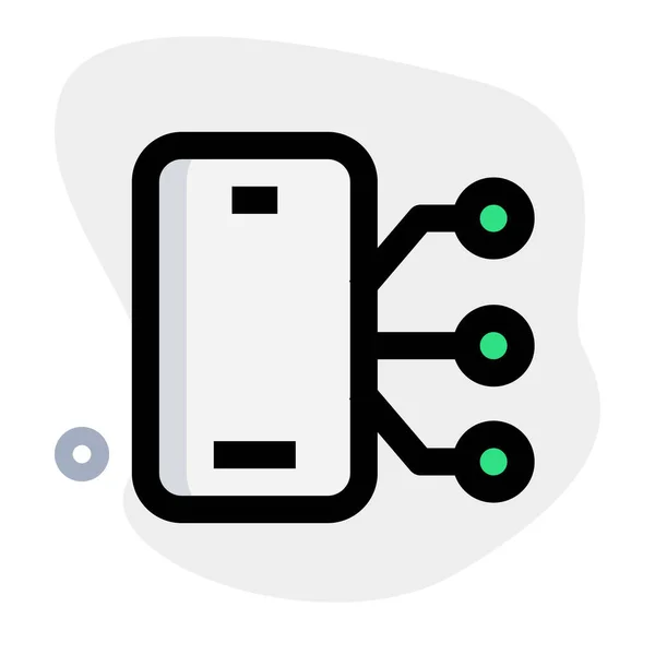 Disponibilité Réseau Multiple Dans Smartphone — Image vectorielle