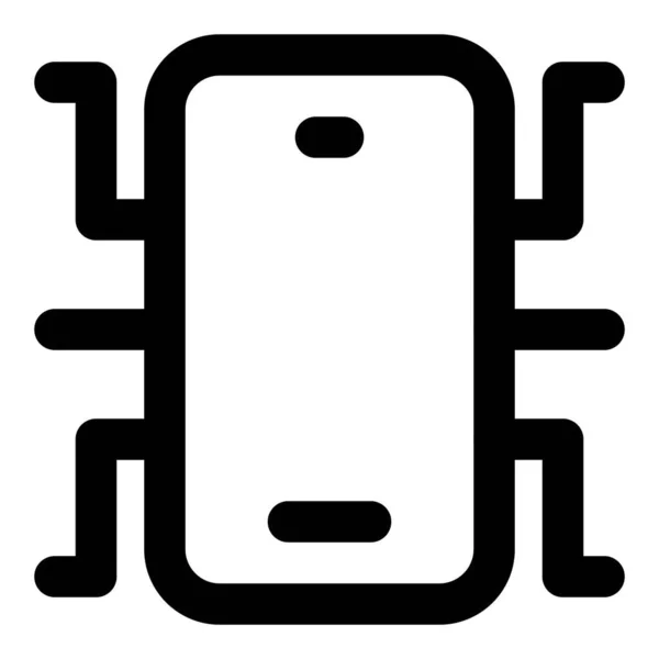 Verbesserte Benutzeroberfläche Smartphone Installiert — Stockvektor